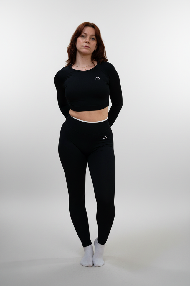 Camiseta de manga larga cropped