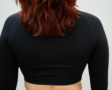 Camiseta de manga larga cropped