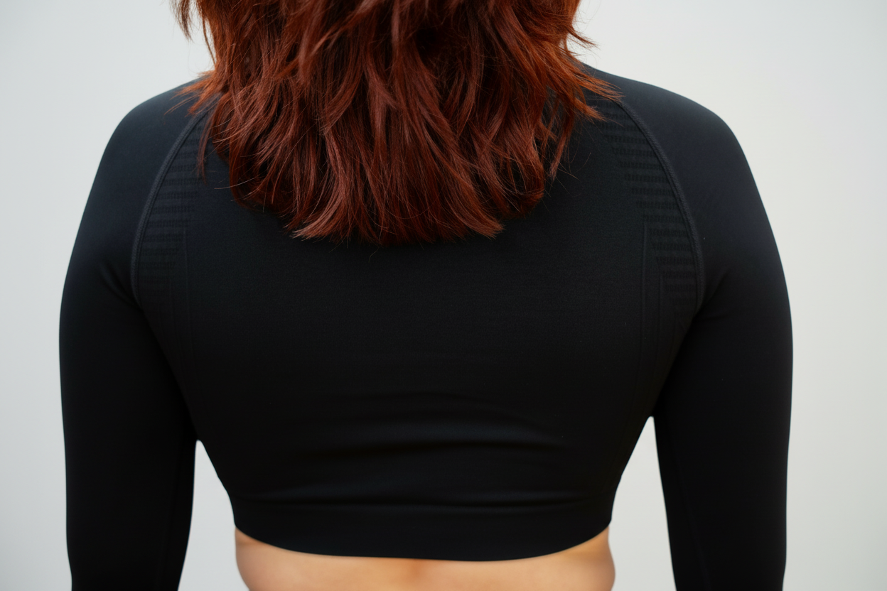 Camiseta de manga larga cropped